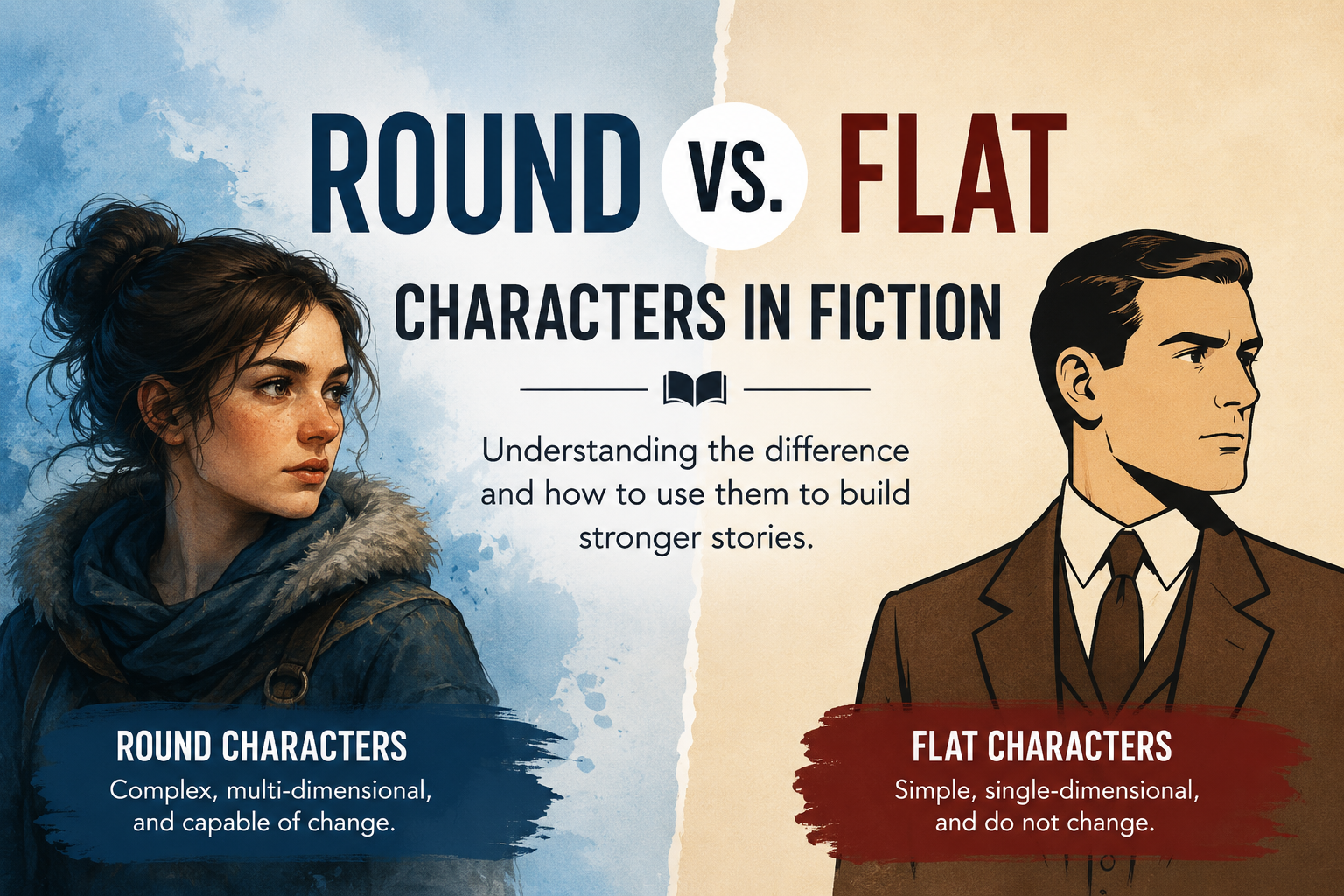 Round vs Flat Characters