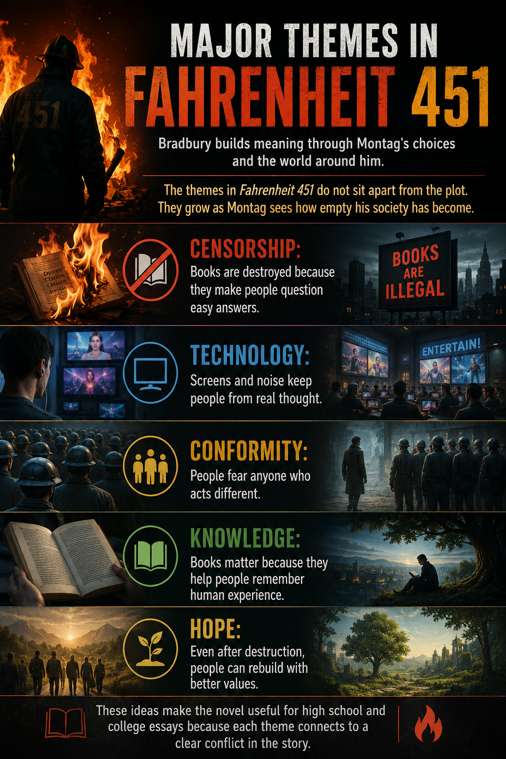Themes in Fahrenheit 451: A Student-Friendly Guide - Rapid Reads Press