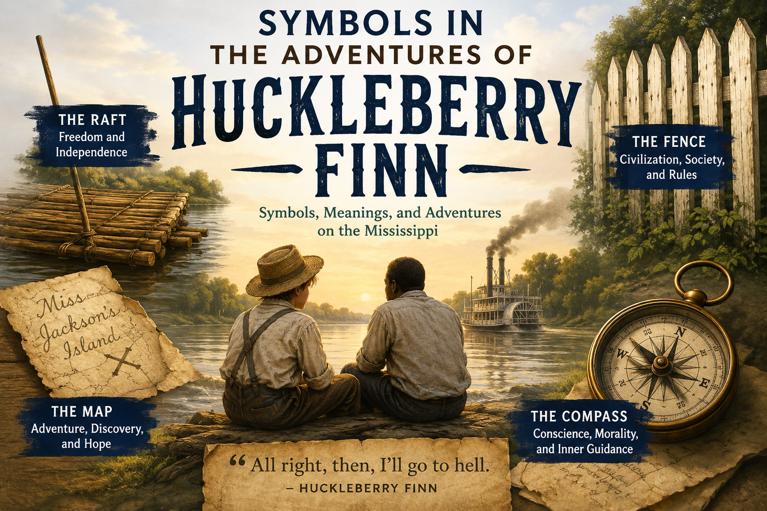 Huckleberry Finn Symbols
