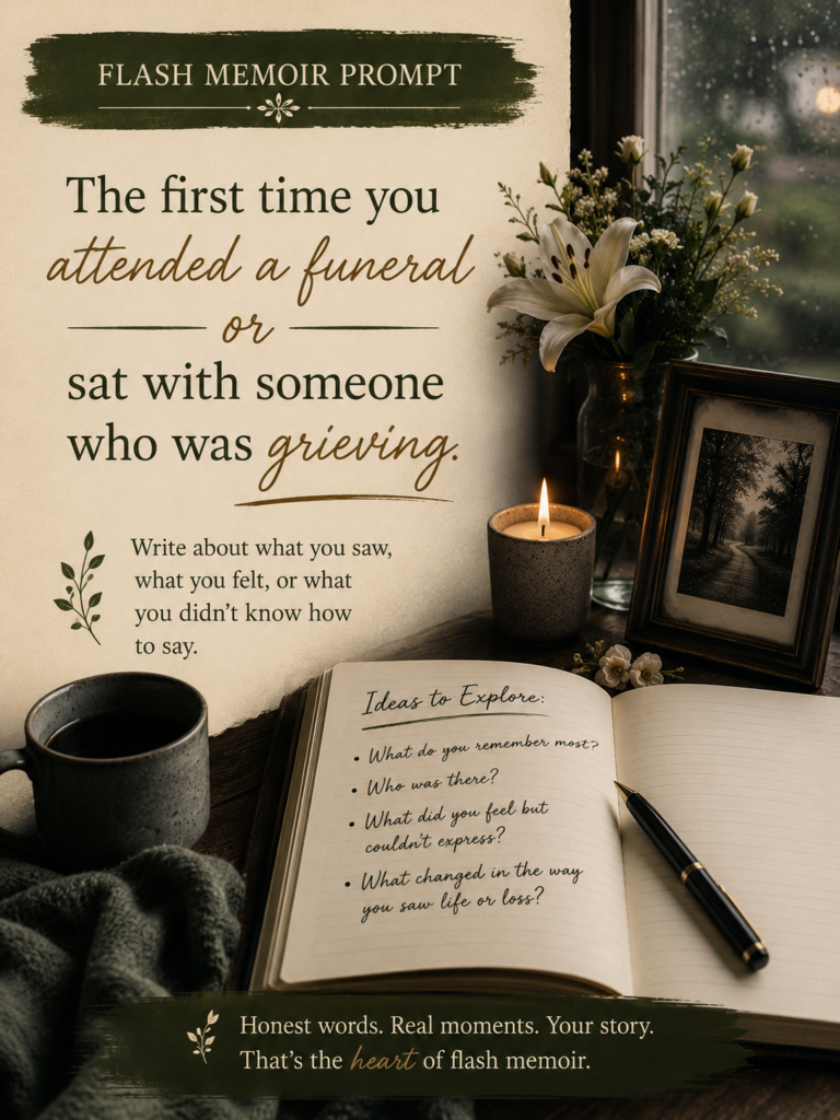 Flash Memoir prompt funeral