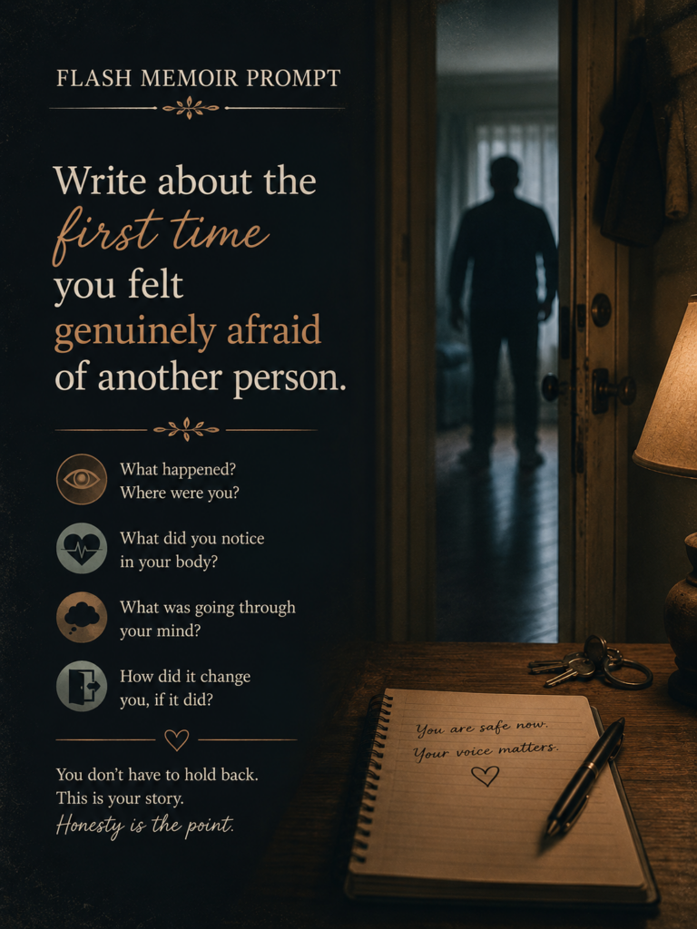 flash memoir prompt fear