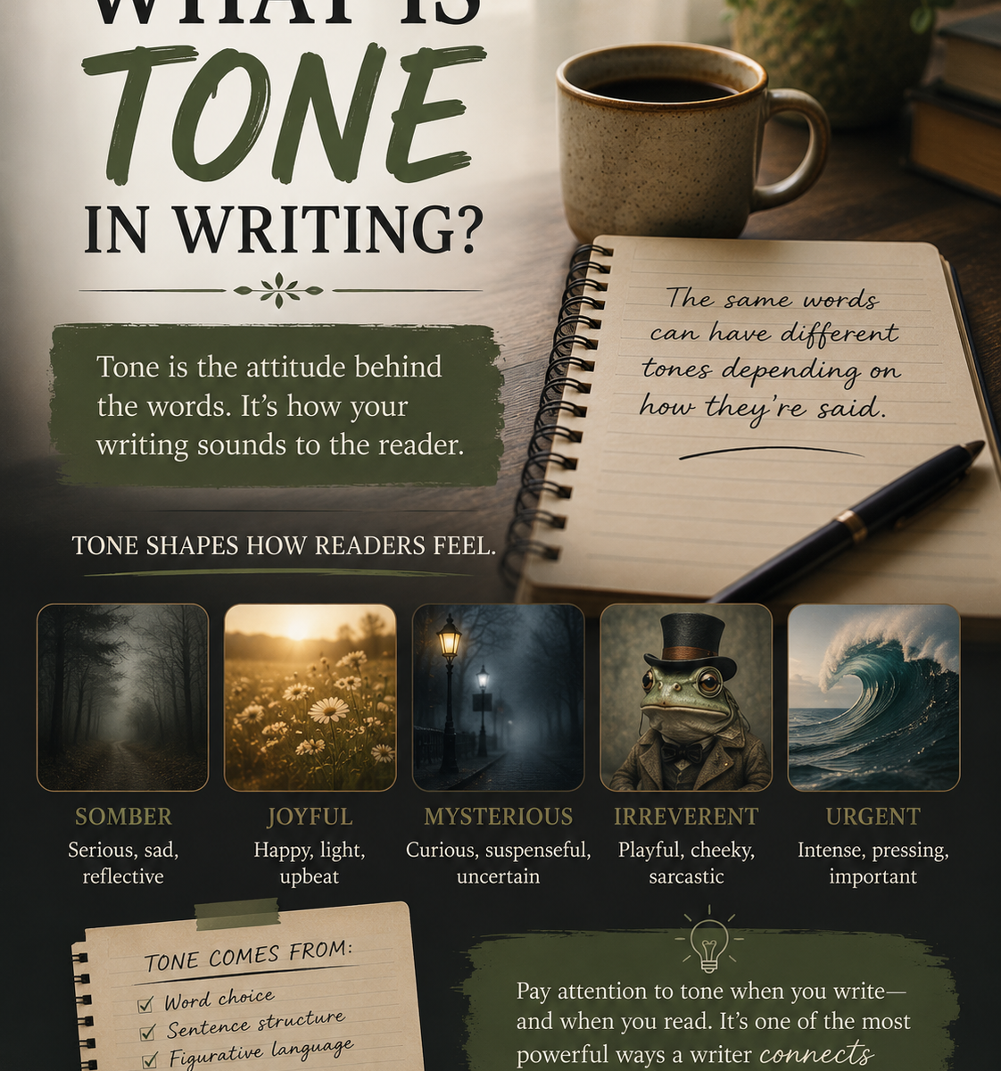 What is tone in writing