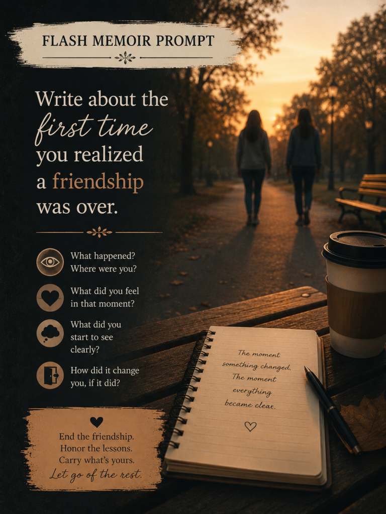 flash memoir prompt friendship