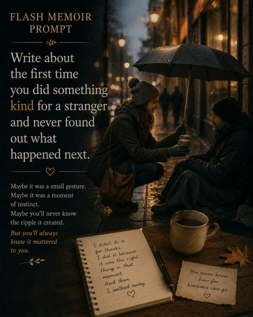 Flash Memoir Kind Stranger Prompt