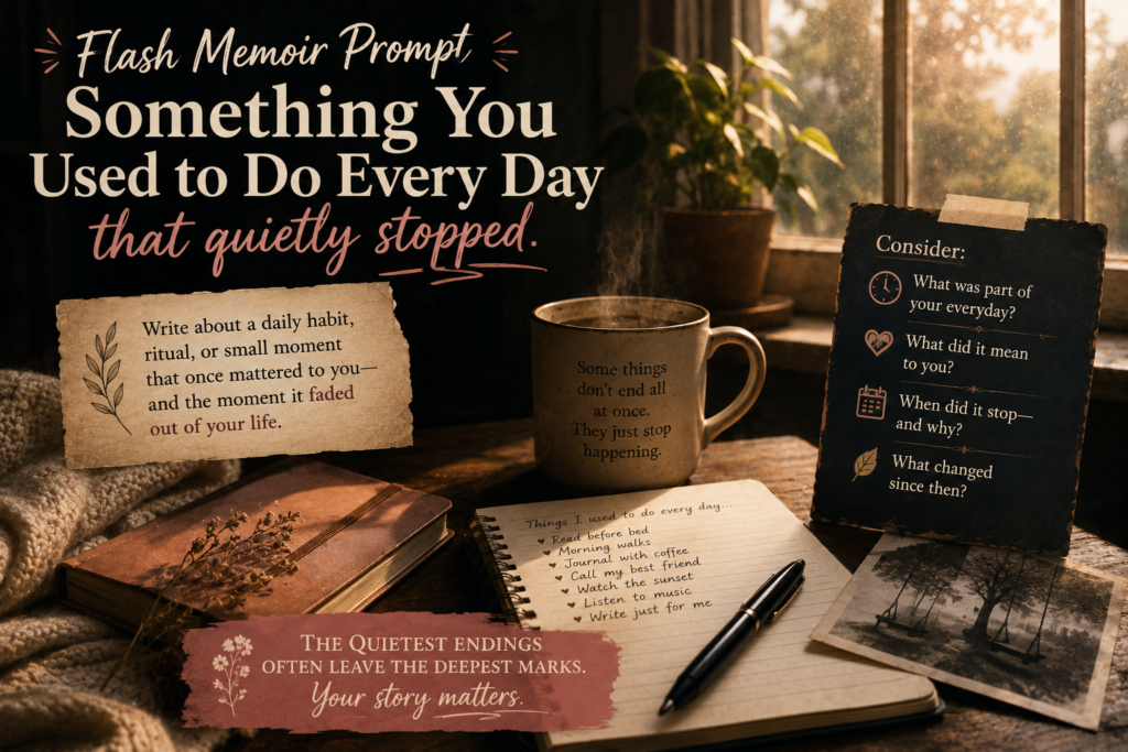 flash memoir prompt habit