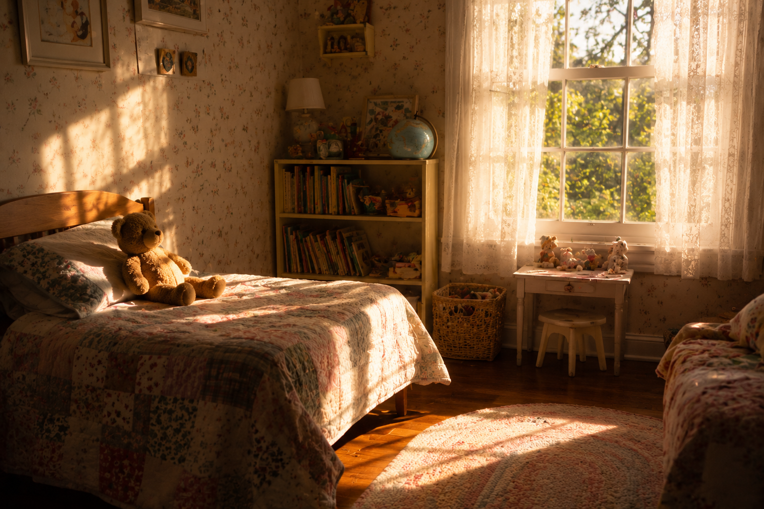 flash memoir prompt childhood room light